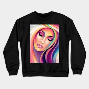 Colorful Women Pride Abstract art Crewneck Sweatshirt